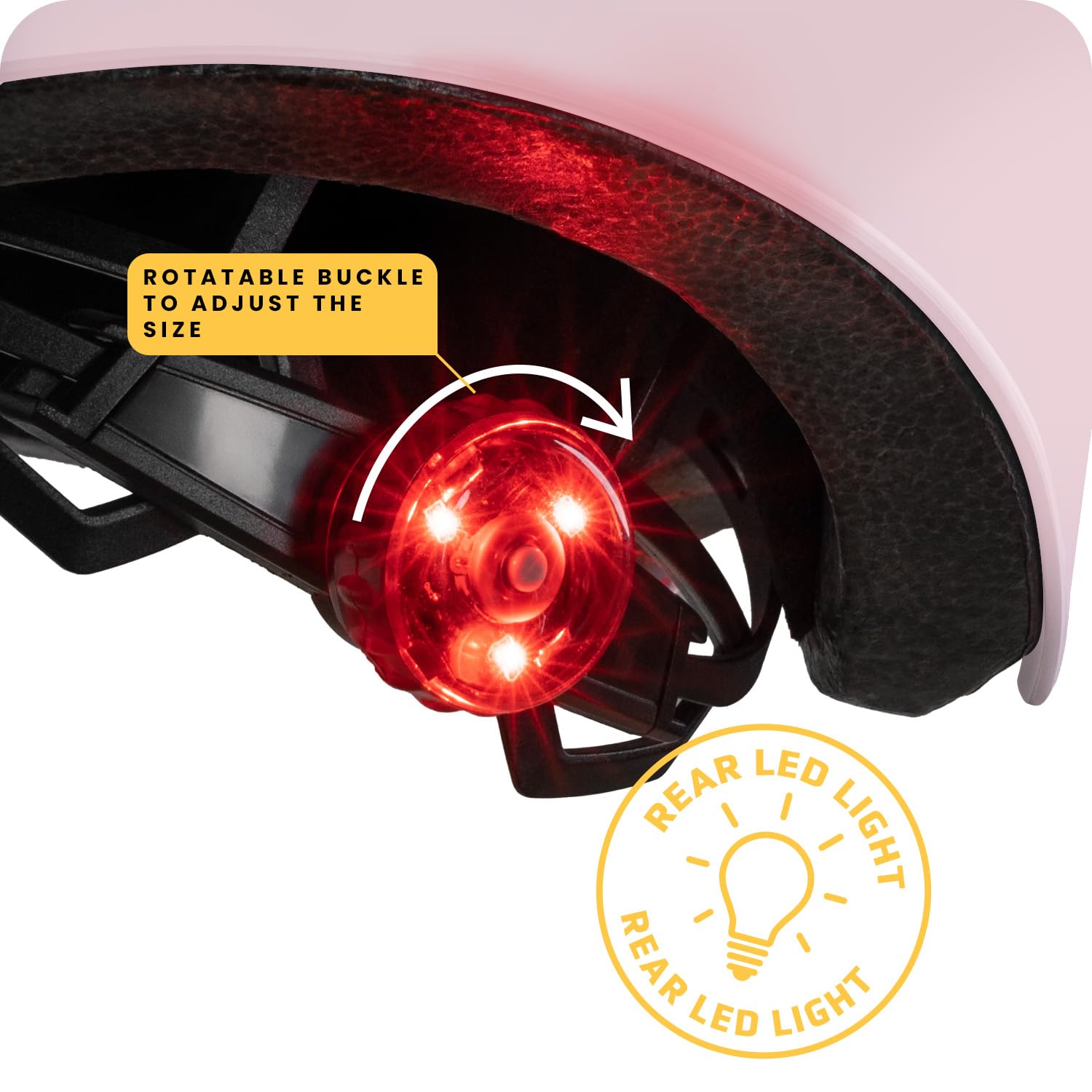 Cariboo Casque Vélo Enfant Casque De Protection Robuste Éclairage LED Cyclisme Roller Skateboard Trottinette XS/S 48-52