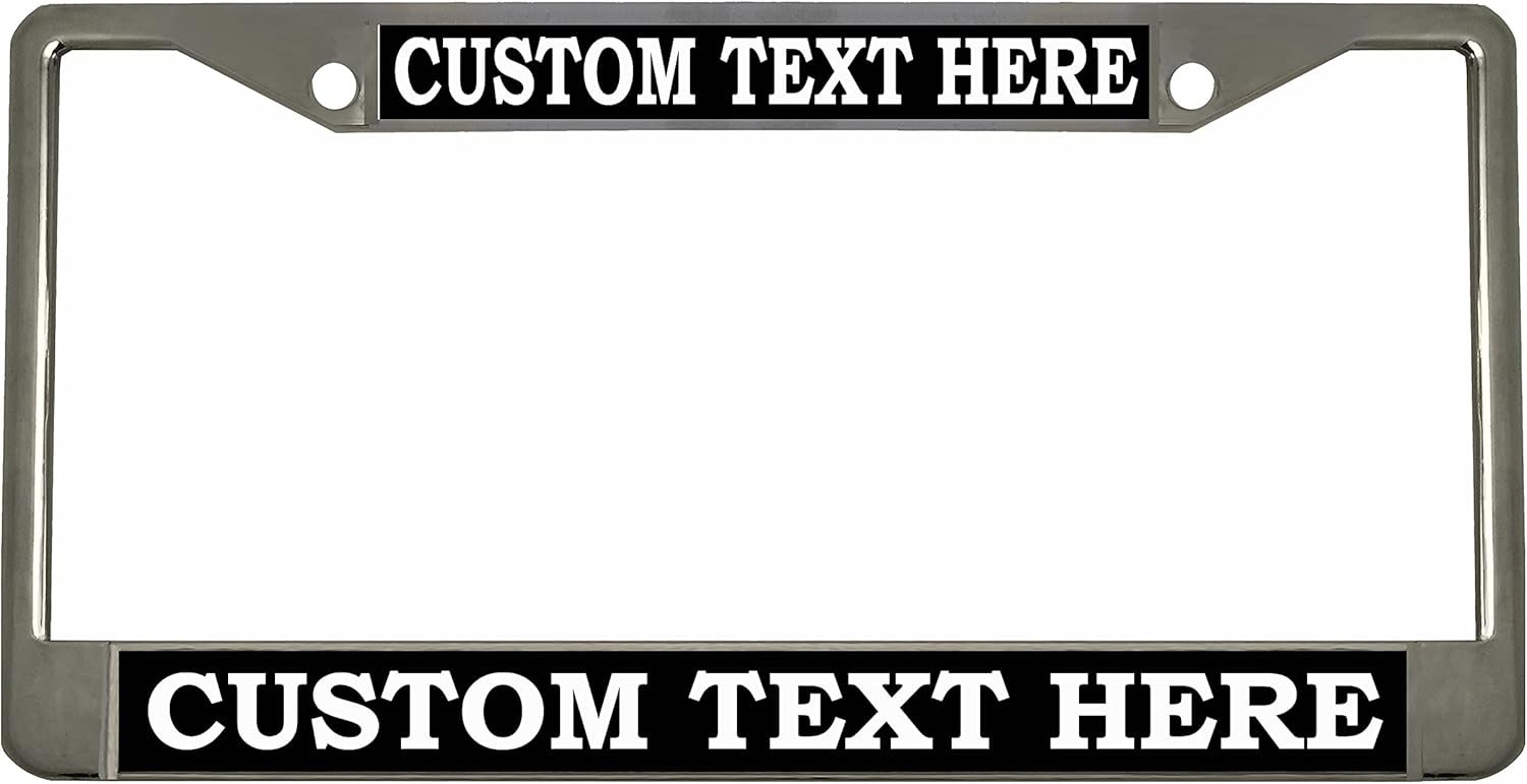2nd Amendment Don't Tread On Me Style Metal License Plate Frame Personalized/Car Accessories Car Tag Holder Cover (Custom Frame)