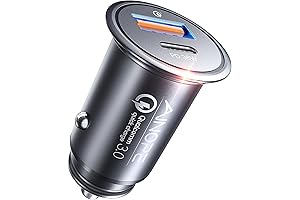 AINOPE 54W Car Charger with USB C & USB Ports, All Metal...