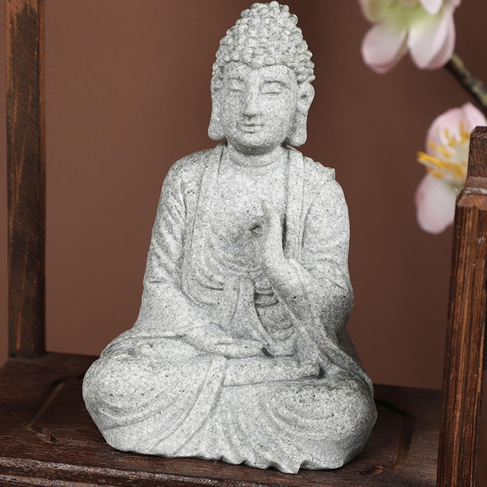YOGA 金属製 仏像 坐像 約15cm
