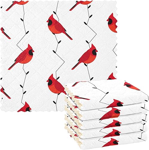 Miniatura 9 de Juego de 6 paños de cocina retro con tren de vapor que sale de la estación con humo, paños de limpieza, paños de limpieza, toallas absorbentes sin