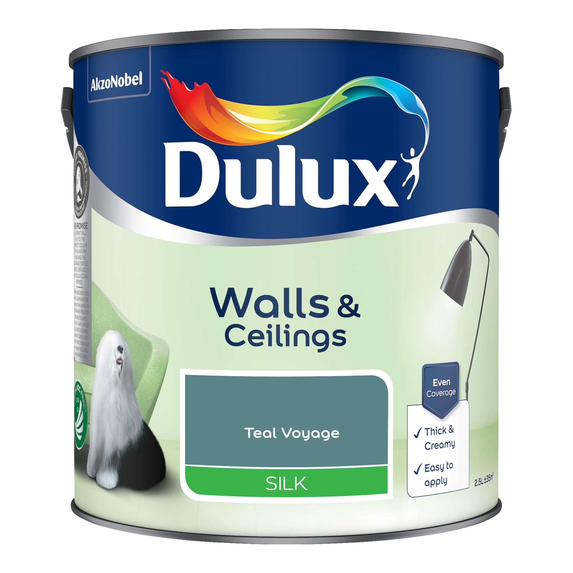 Dulux Silk Teal Voyage 2.5L, 2.5 l (Pack of 1) - Image 2