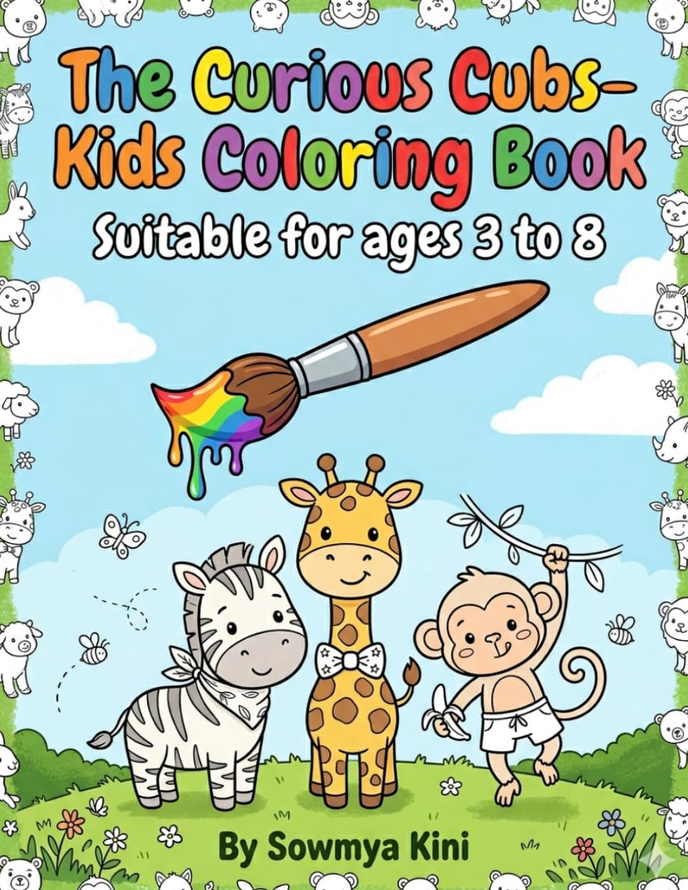 The Curious Cubs- Kids Coloring Book: Suitable for ages 3 to 8
