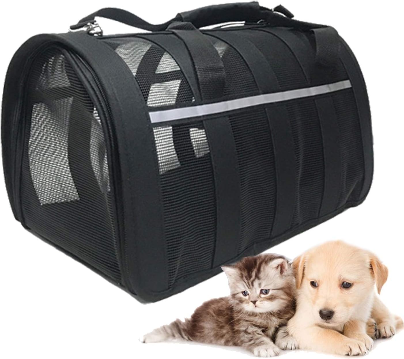 Magicdo Pet Carrier Bag, Airline Approved Duffle Bags, Pet Travel Portable Bag Home for Little Dogs, Cats and Puppies, Small Animals