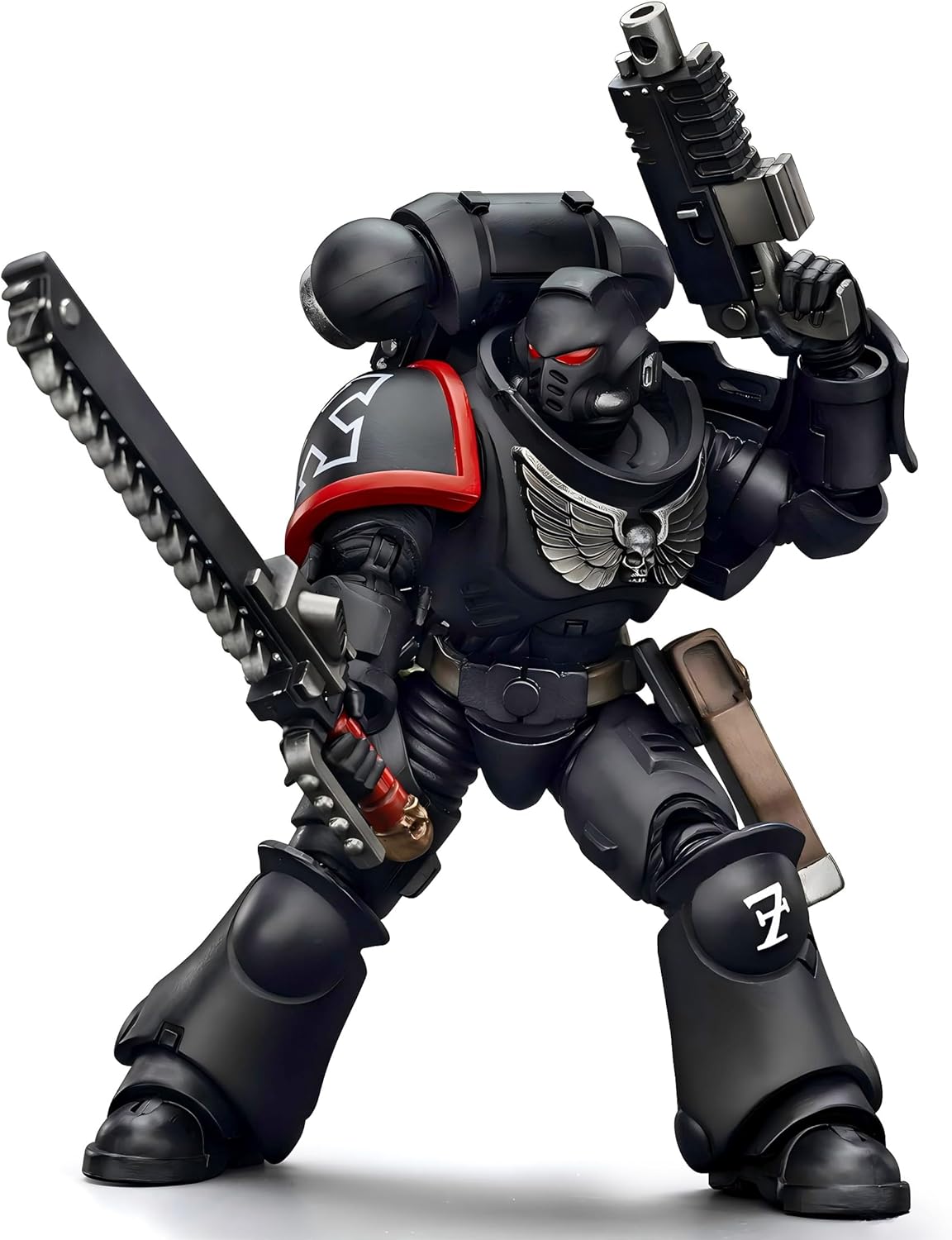 JOYTOY Warhammer 40K Raven Guards Interstellar Warrior Sergeant Ashan 1/18 Scale Collectible Display Model, Articulated Figurine for Collection & Gifts - JT4584