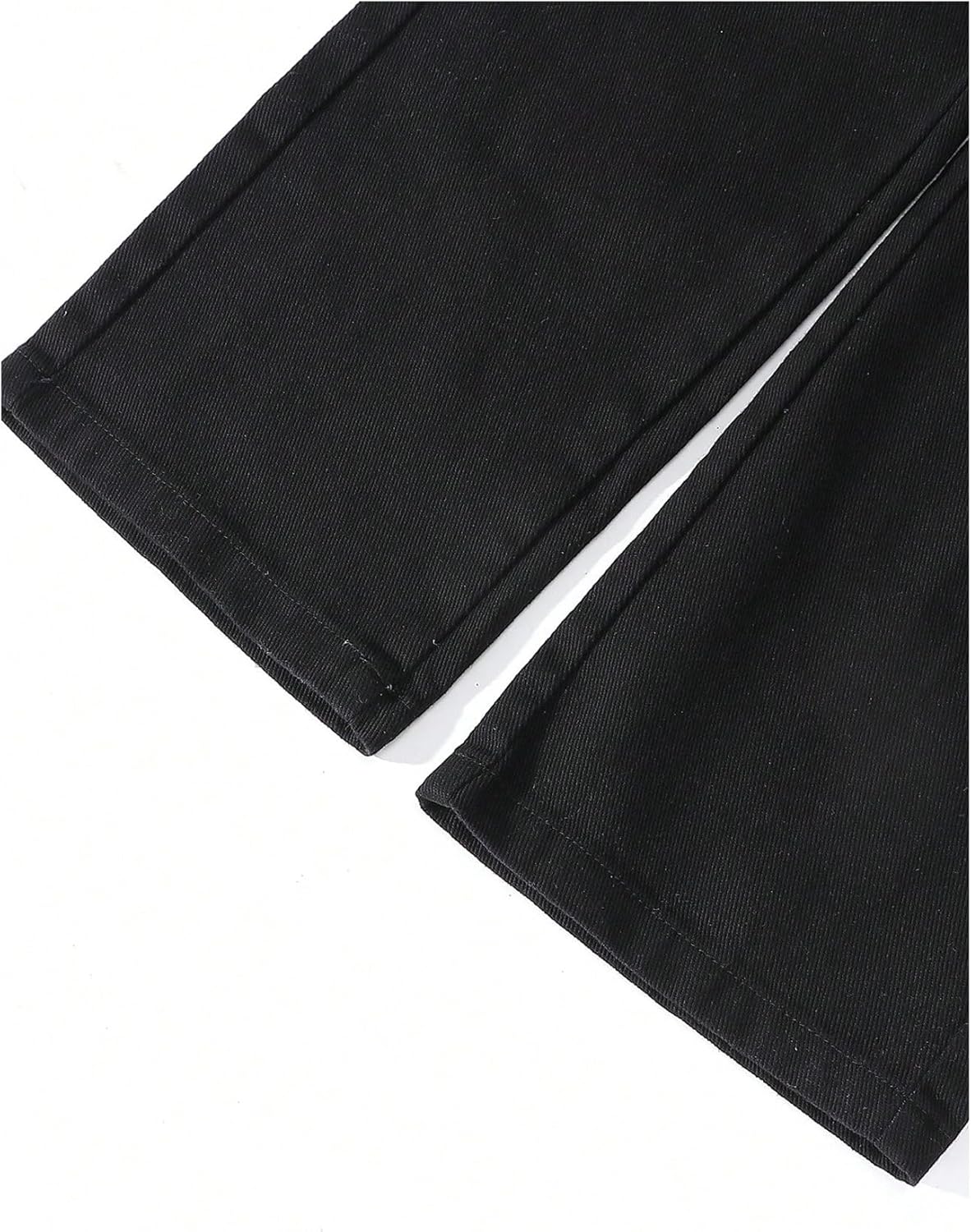 OYOANGLE Girl's Cargo Jeans Elastic Waist Baggy Wide Leg Denim Pants with Pockets Streetwear