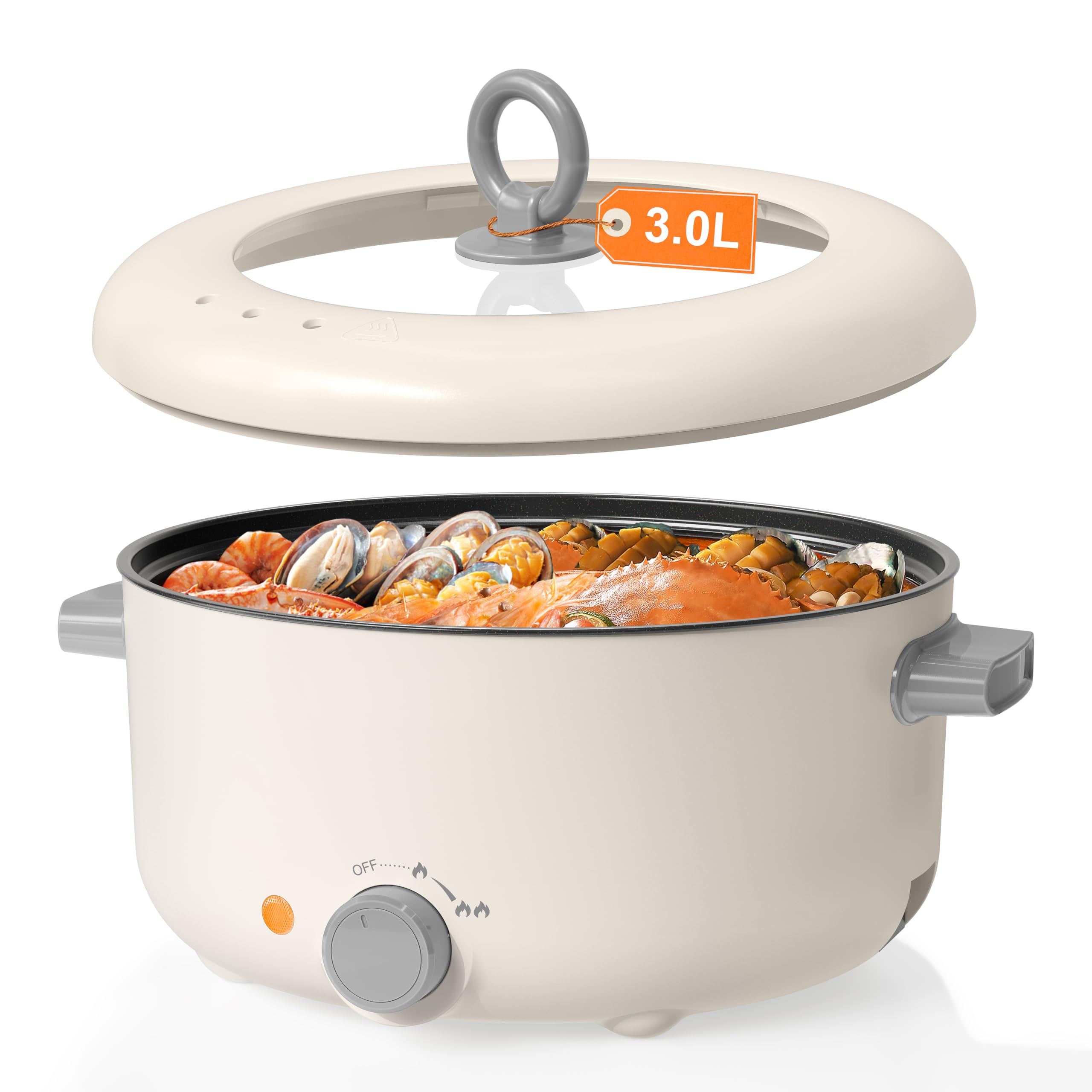 Generic Electric Hot Pot, 3L Multifunctional Non-Stick