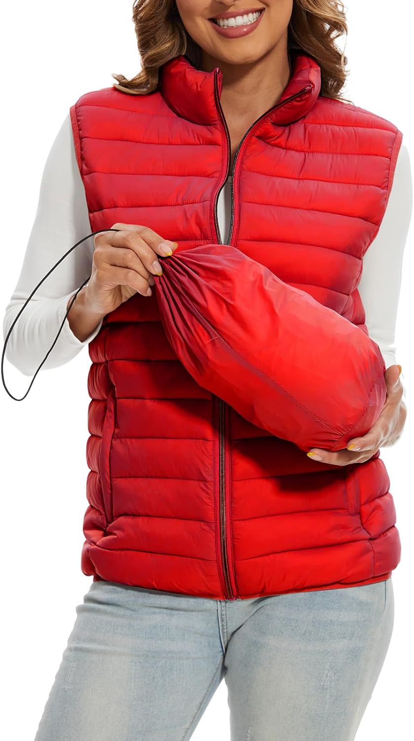 Women’s Lightweight Water-Resistant Packable Puffer Vest Sleeveless Quilted Puffer Vest Outerwear Women’s Lightweight Water-Resistant Packable Puffer Vest Sleeveless Quilted Puffer Vest Outerwear