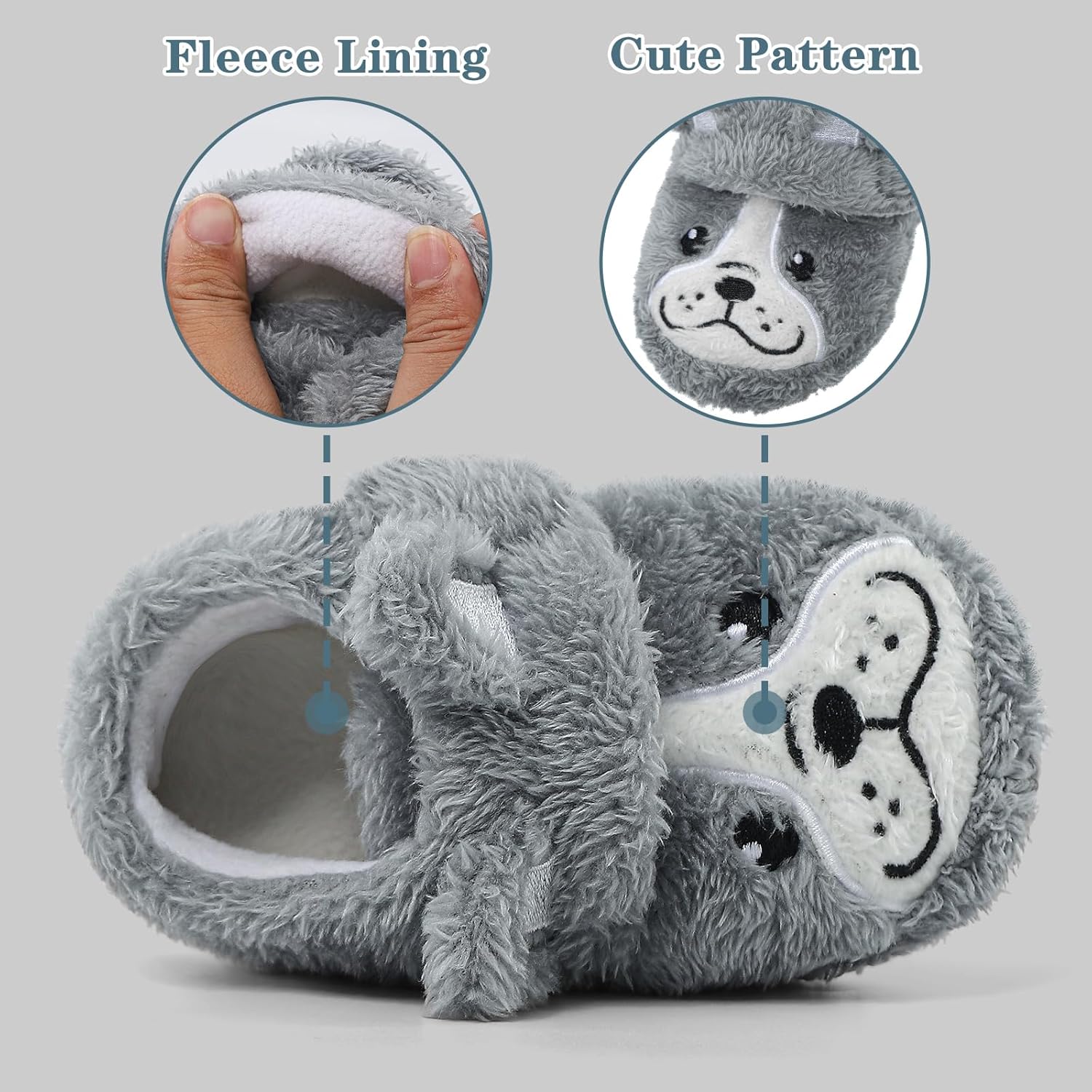 ESTAMICO Toddler Girls Plush Warm Slippers - Image 4