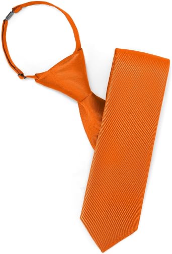 Puistr Boys Tie Pre-tied Kids Solid Color Necktie for Age 8-12
