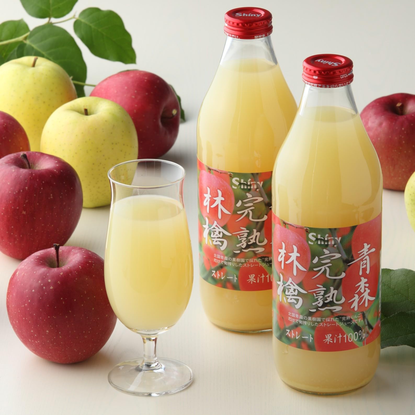 Amazon.co.jp: シャイニー 青森完熟林檎 1000ml×6本 : 食品・飲料・お酒