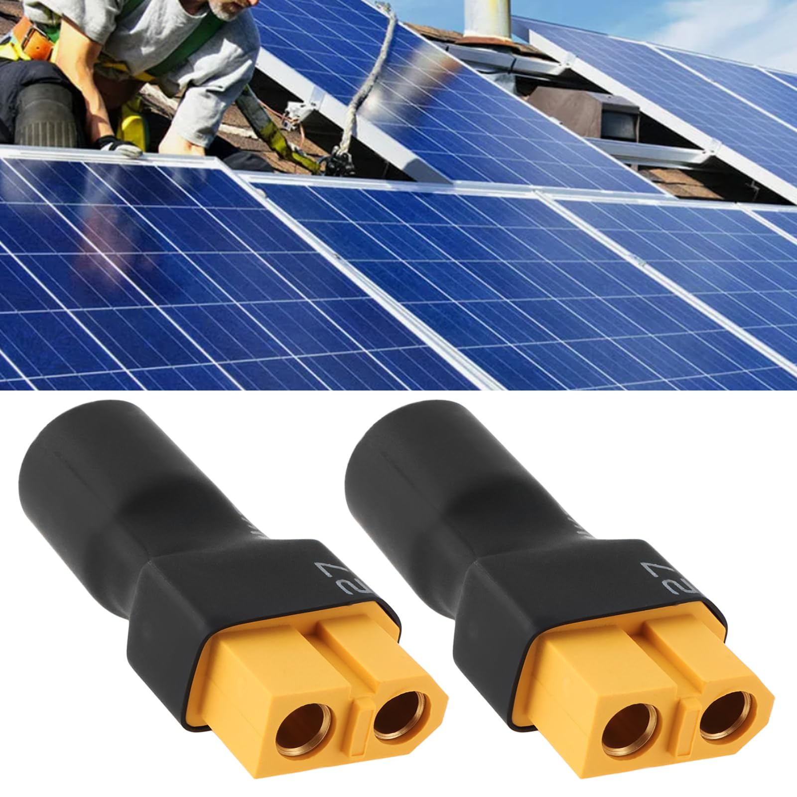 EMSea 2 szt. DC8020 żeński na XT60 żeński adapter 8 x 2 mm do stacji zasilania paneli słonecznych