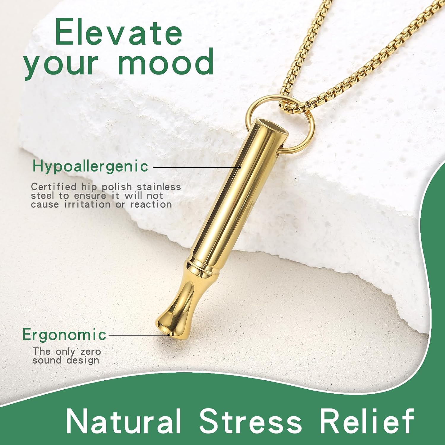 Breathe Free Necklace Quit Smoking with Filter for Calm & Focus image 3