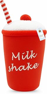 Foodie Puppies Interactive Squeaky Plush Dog Toy - (Milk Shake) | Durable, Bite-Resistant Chew Toy | Soft, Safe & Fun for ... Price In India