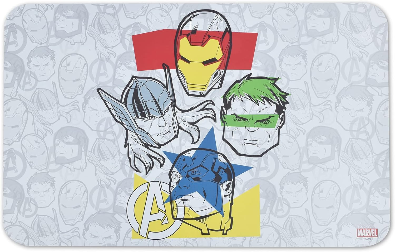 Marvel Comics Avengers Dog Food Placemat NonSlip Bottom