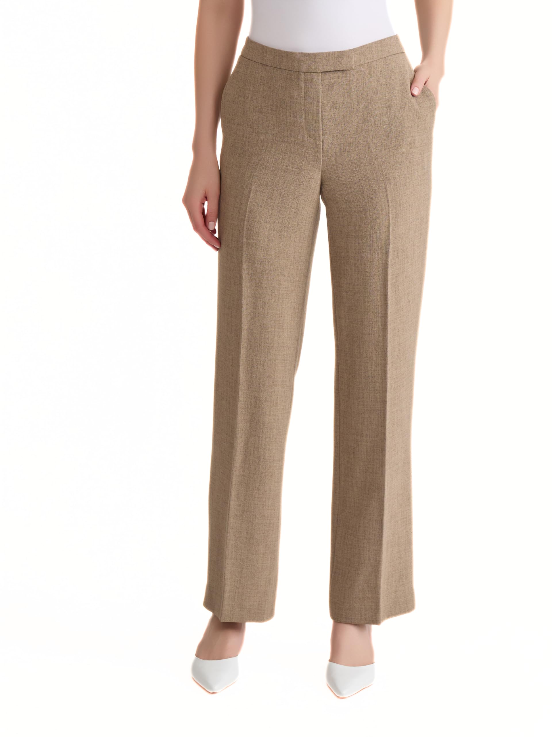 Kasper Womens Fly Front Extend Tab Trouser