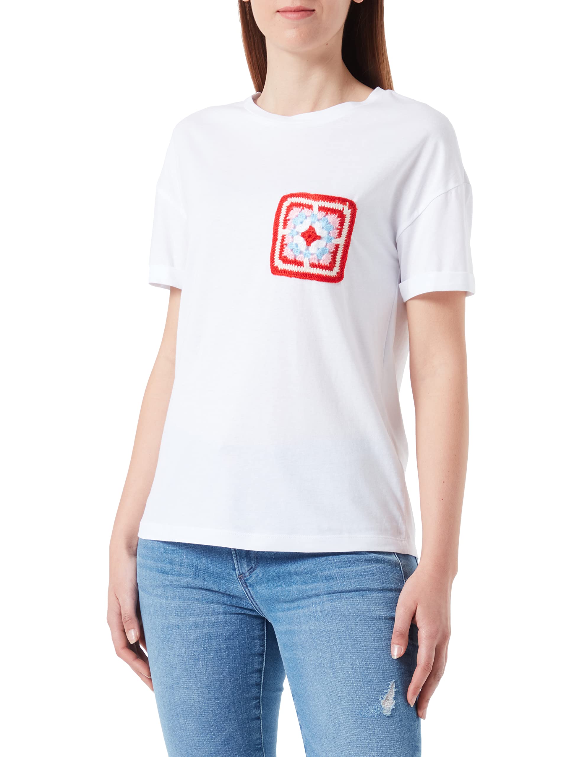 SPRINGFIELD Camiseta Bolsillo Crochet T-Shirt para Mujer