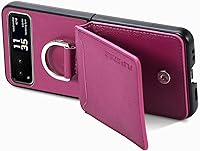Vista 5 de Funda compatible con Motorola Razr 2023 con tarjetero, funda protectora de piel sintética de lujo para teléfono para mujer y hombre, soporte