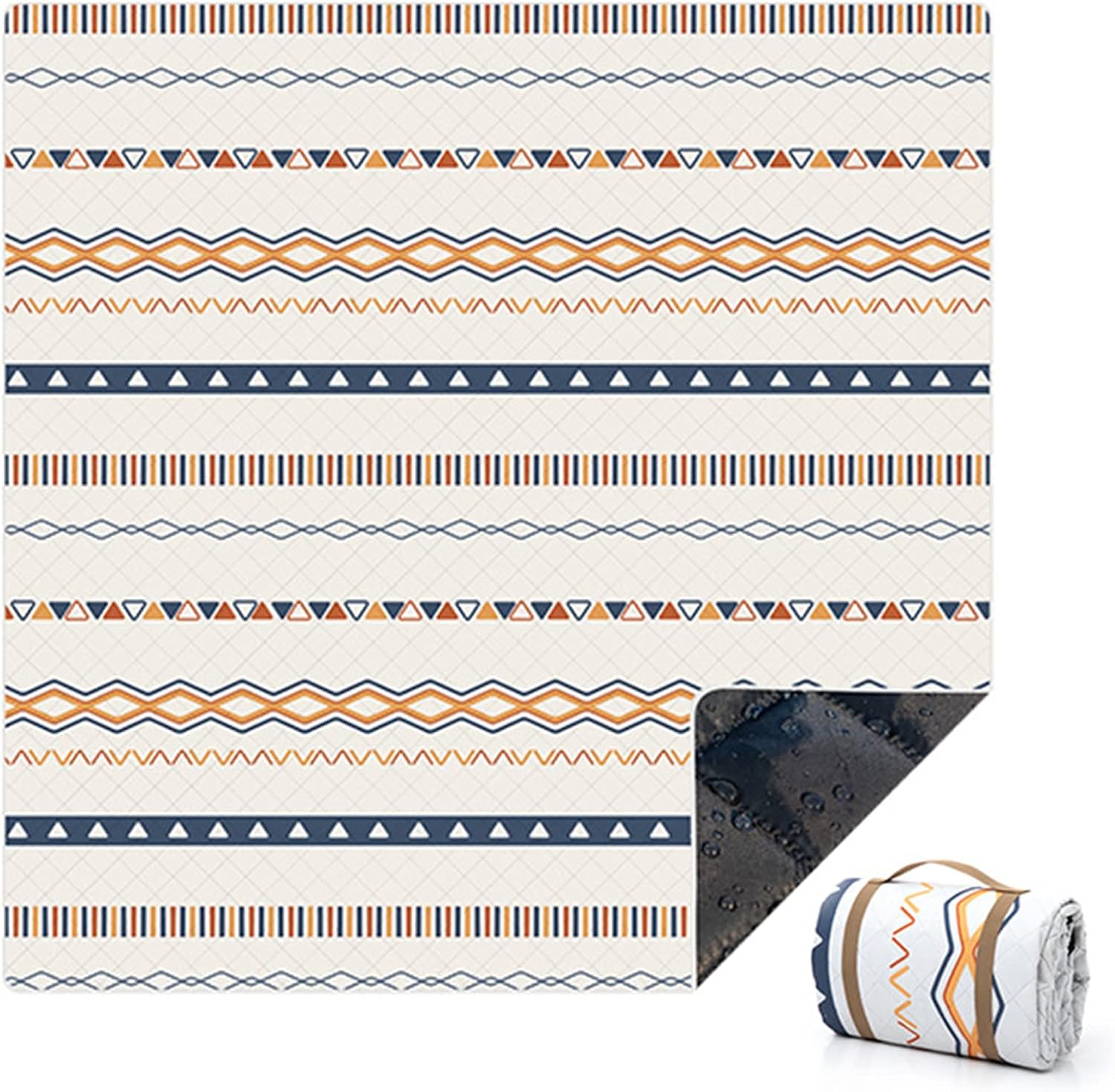 xixi-home Machine Washable Large Picnic Blanket, 79 * 79inch Foldable Waterproof Picnic mat, Portable Beach Blanket Camping Park Lawn Blanket（A3）