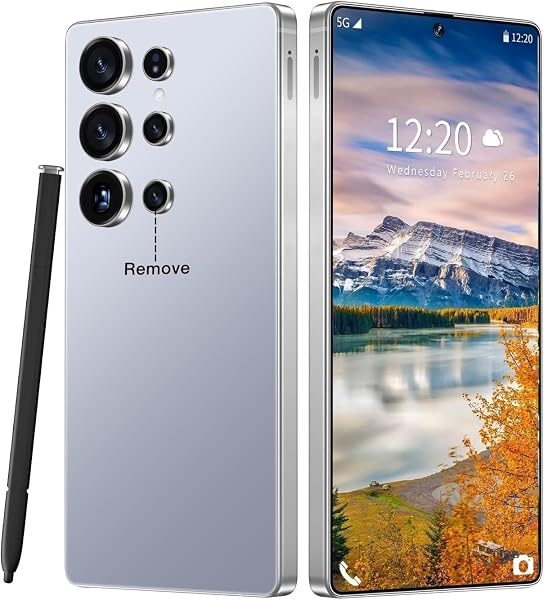 I26 Unlocked Phone, 16GB+512GB Smartphone, Android 16.0, 7000mAh Battery, 68+108MP Camera Cell Phone,6.9" 120Hz Display/Dual SIM/Face Unlock/GPS.(Blue) - 1
