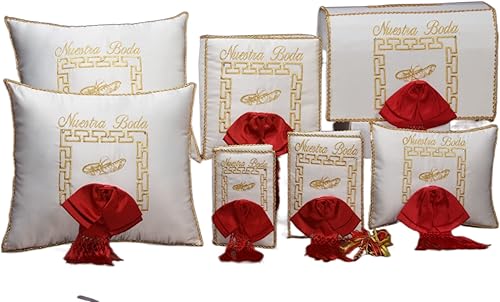 A&C Quinceañeras and More Accesorios de boda Juego de almohadas, Álbum de boda Libro de invitados de boda Almohada de boda Cojines de boda Nuestras