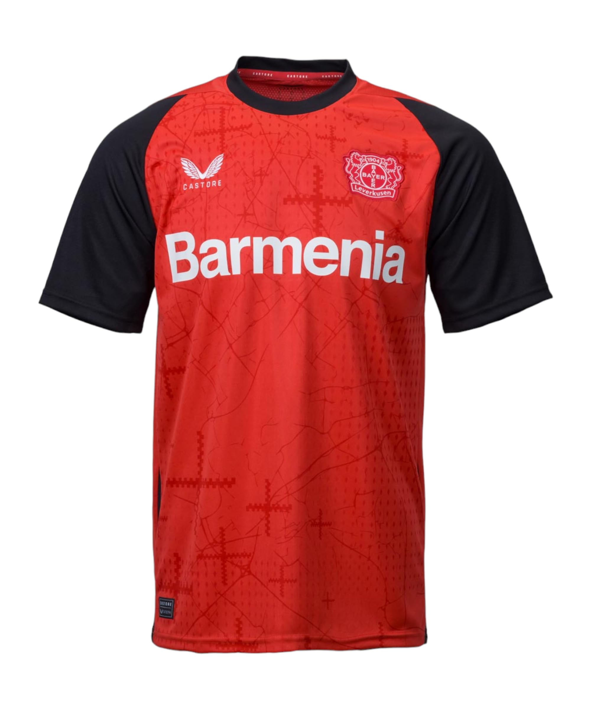 Castore Bayer Leverkusen Mens Home Football Shirt Jersey 2024-2025 (UK, Alpha, L, Regular, Regular) Red