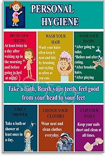 Benefits Of Good Personal Hygiene Poster Health Education Poster (2) Canvas Painting for Living Room Bedroom Decor 08x12inch(20x30cm) Unframe-style