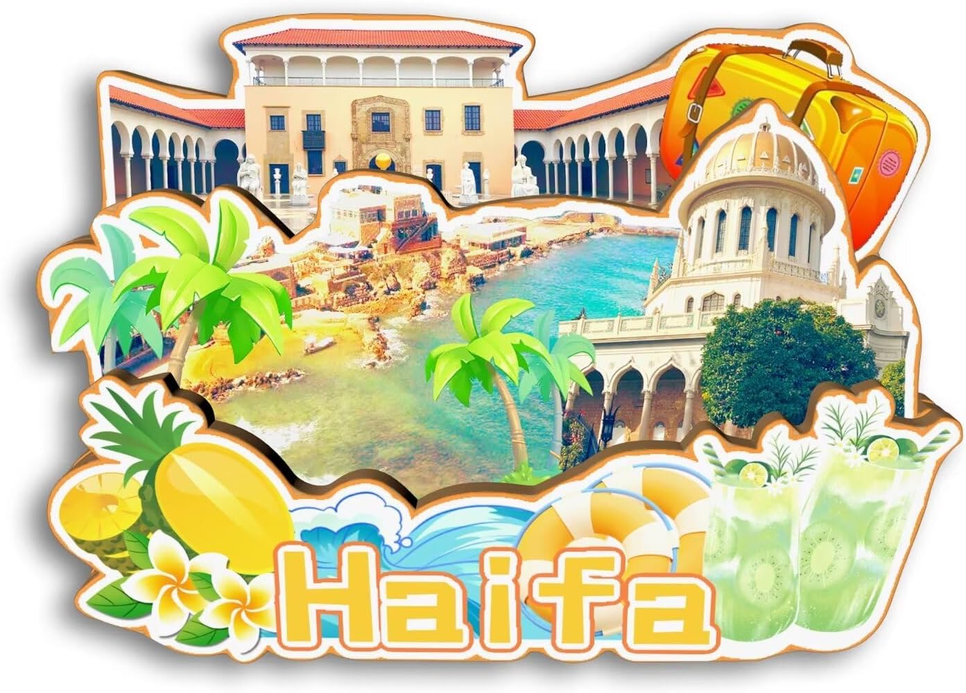 Refrigerator Magnet Haifa Israel Fridge Magnet City Travel Souvenirs Tourist Gifts 3D Classic Landmarks Handmade Crafts Home Decoration2013
