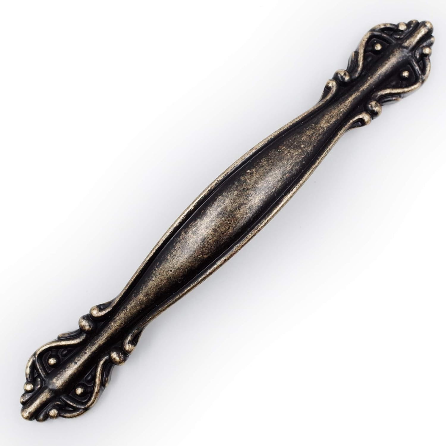 Jetland Cabinet Hardware Handle Pull - 5-Pack, Antique Bronze, 3" (76mm) Hole Centers, PW8803AQ76