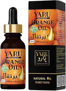 زيت برتقال طبيعي من يارو - للطعام والشعر والجسم والوجه - 30 مل