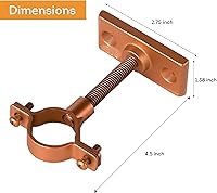 Vista 2 de Lily's Home Soporte de pared para botella de vino, diseño industrial con accesorios de montaje, funciona con botellas de vino o licor, acabado