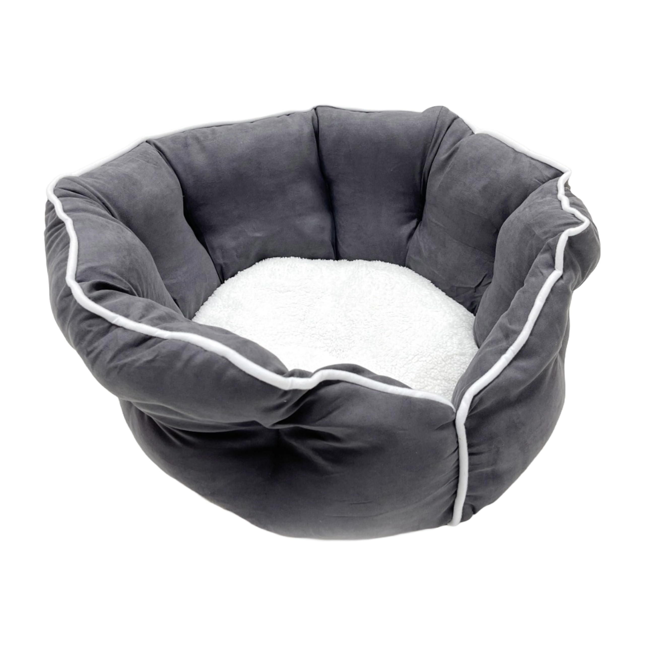 PETS CREW Small Pet Bed - Quality Comfy Cushions for Dogs and Cats (Gray) 48 L x 48 W x 21 H CM - Image 2