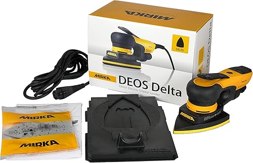 Miniatura 3 de Mirka DEOS Delta Direct - Lijadora orbital eléctrica triangular Delta Tool 663XCV  4 x 6 x 6 pulgadas  órbita de 0.118in  lijado sin polvo
