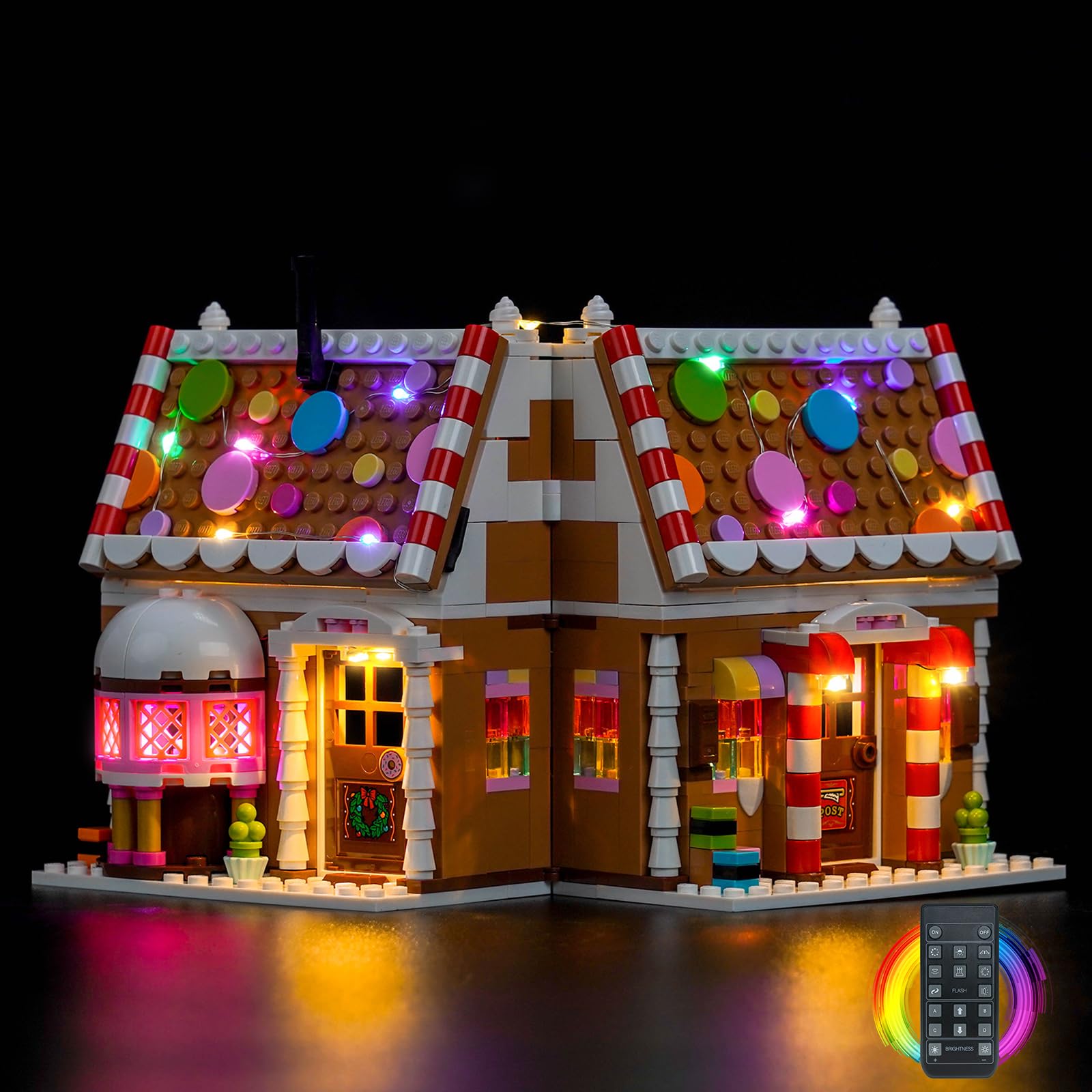 LocoLee RC Led Light Set Compatible with Lego 40809 Festive Gingerbread House Led Decoration Lighting Kit Compatible with Lego 40809 Building Blocks Model,Only Lights Set,No Model - Image 2