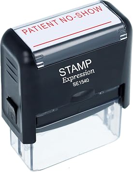 stampexpression - Patient No-Show with Line Medical Self Inking Rubber Stamp - Ink A-50356