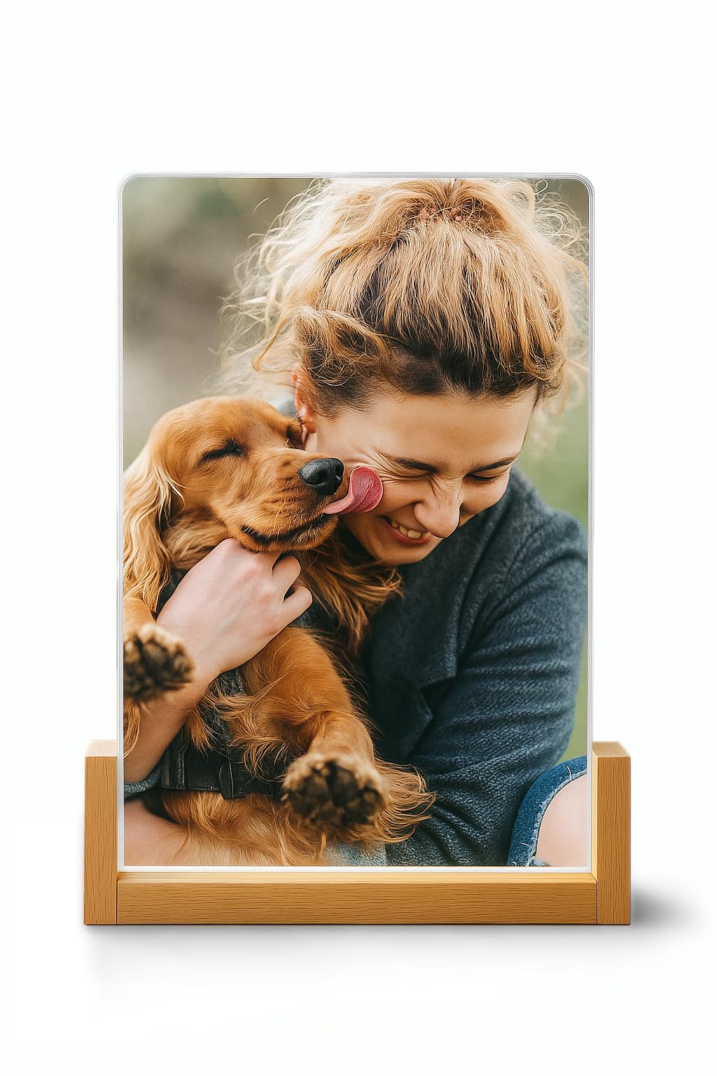 Crafted Memories Personalised A5 Full Photo, Personalised Valentines Gifts for Men Women Him Boyfriend Girlfriend, LED Acrylic Photo Gifts for Birthday Christmas - Powered by USB
