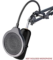 Vista 9 de YOUSHARES - Soporte de brazo de micrófono HyperX SoloCast - Brazo de boom de micrófono profesional ajustable de tijeras con funda para cables