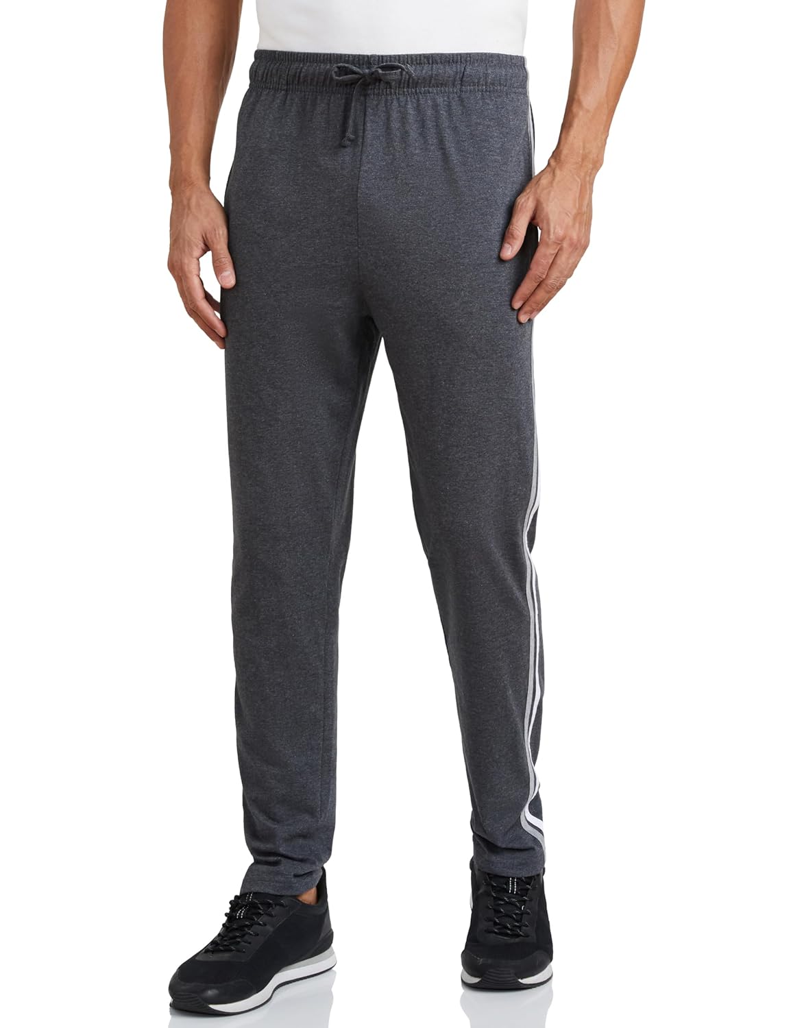 Amazon Brand – Symbol Men’s Cotton Rich Strechable Knit Track Pants – Regular Fit