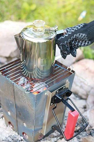 Miniatura 7 de Fox Run Rapid Brew - Percolador de café para estufa de acero inoxidable, 2-6 tazas