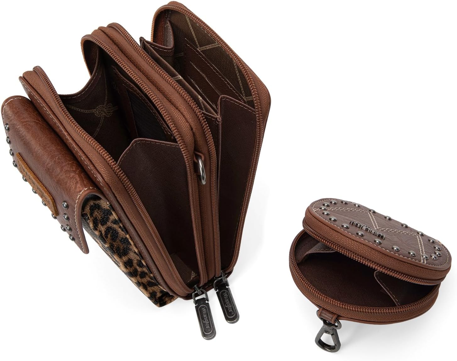 Wrangler 3Pcs Doctor Bag Sets for Women Top-handle Satchel Bag with Cell Phone Handbag and Coin Purse - Image 5