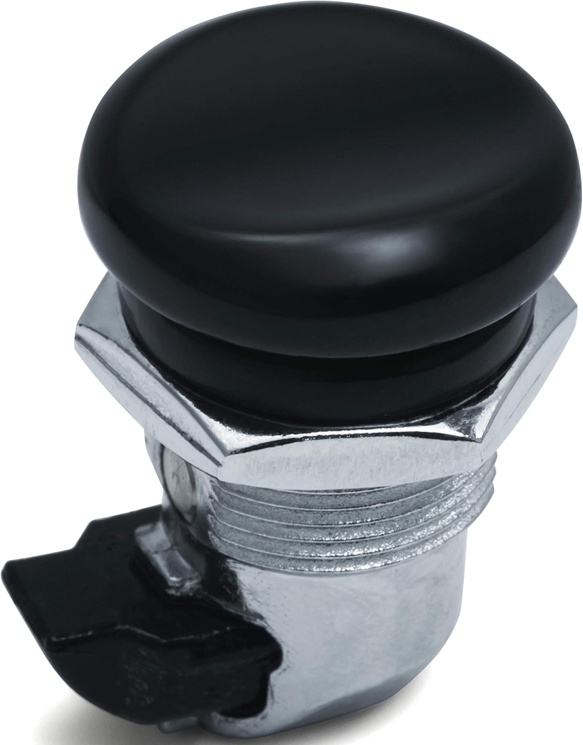 Kuryakyn Push Button Fuel Door Latch, Gloss Black