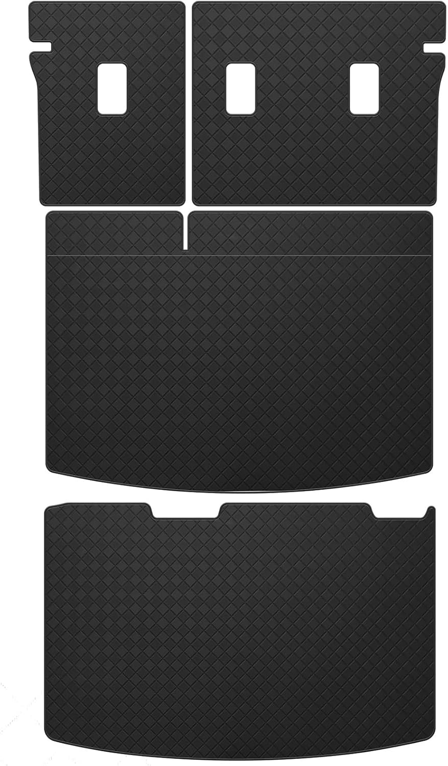 Cargo Mat Compatible with 2017-2025 Chevy Bolt EUV & EV - PU Leather Cargo Liner & Backrest Mat All Weather Full Coverage Waterproof Trunk mat