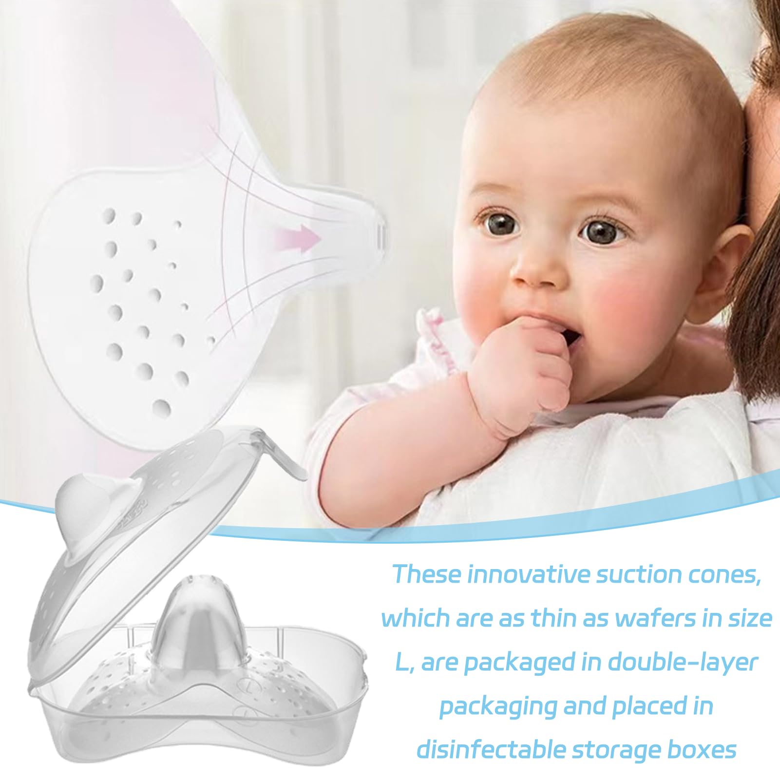 Lot de 2 tétines d'allaitement « Mam » et étui - Taille L - Taille L - Pour un contact maximal avec la peau entre la mère et l'enfant