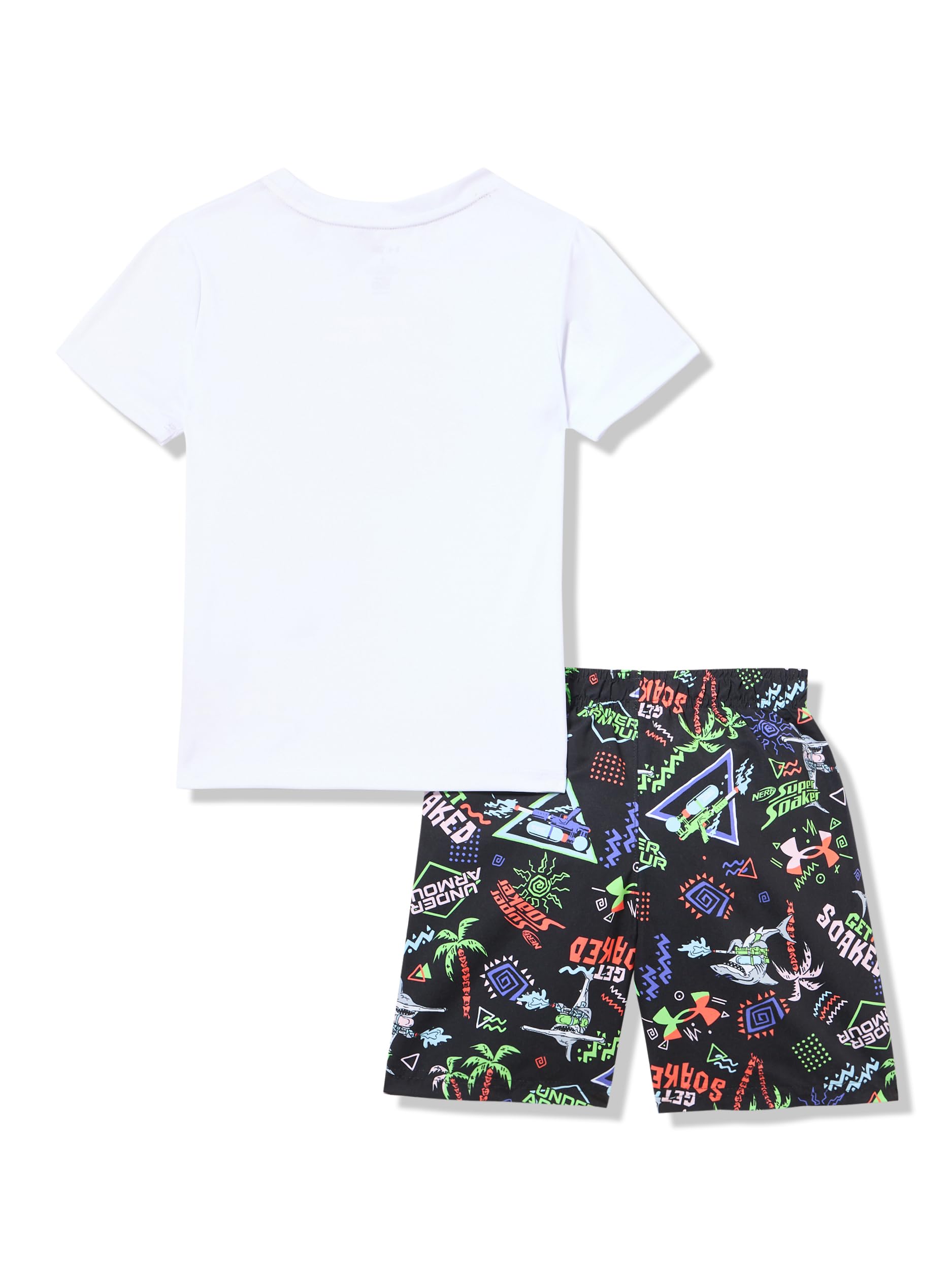 Under Armour Conjunto de Voleibol de natación para niños, Camisa de Manga y Pantalones Cortos a Juego, Ligero y Transpirable
