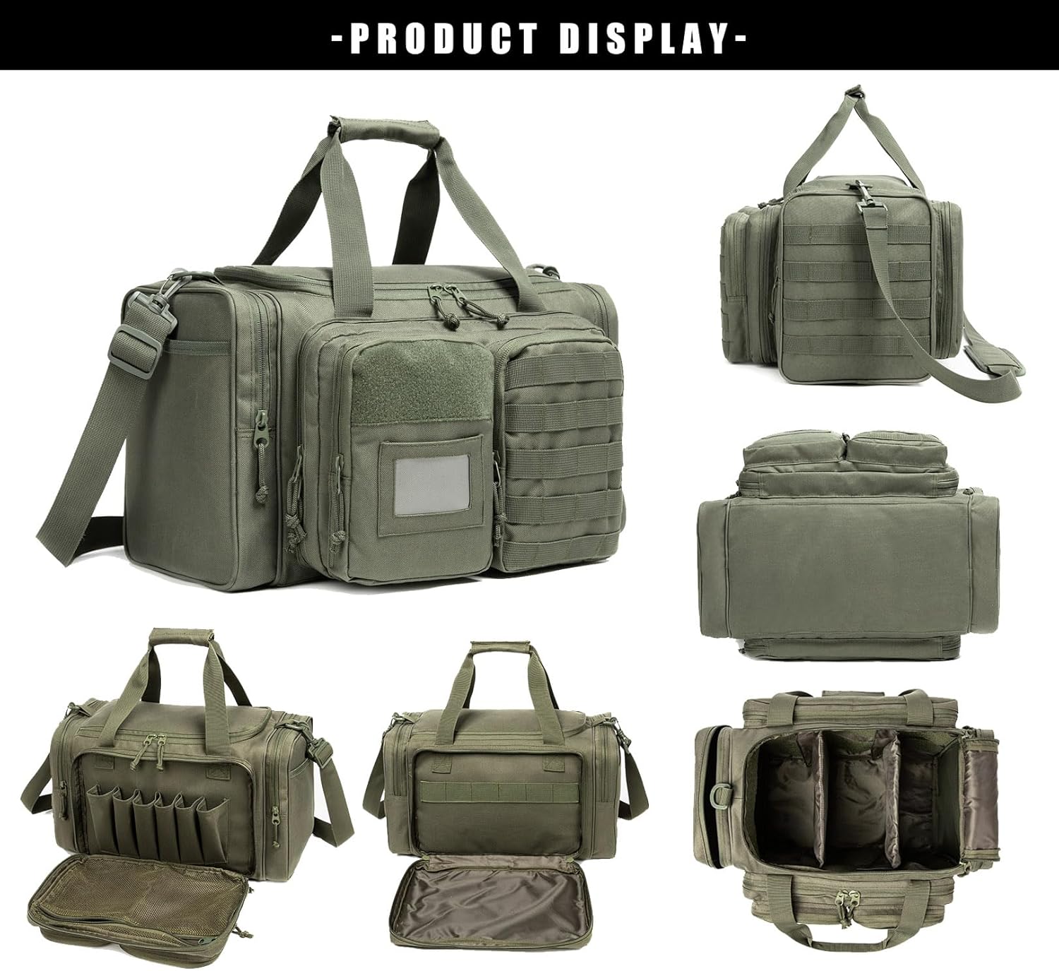 Gun Range Bag for Handguns and Ammo Tactical Pistol Case Shooting Range Duffle Bags Large Handguns Magazine Ammo Gear Accessories Pouch for Hunting Shooting Range Sport - Image 6