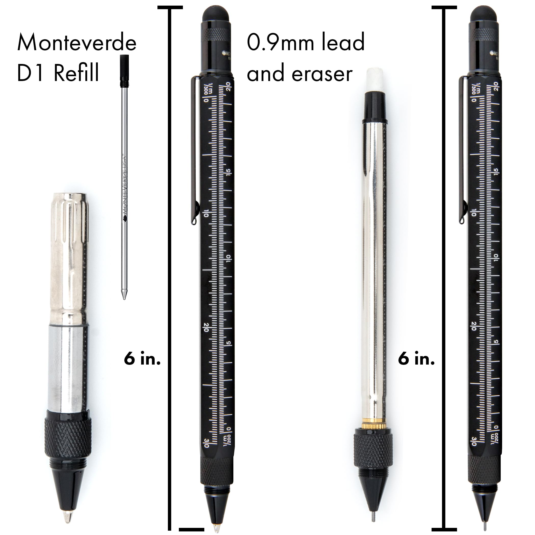 Monteverde One Touch Tool Set penna a sfera con pennino nero + matita nera