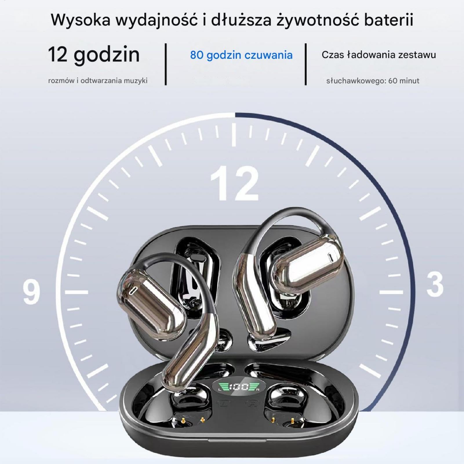 Ai Translator Earbuds, Type-C Charging Device, 144 Languages Headphone, Real Time Long Battery Life Connects with App for Everyday, 5.91x4.09x1.18 Inches