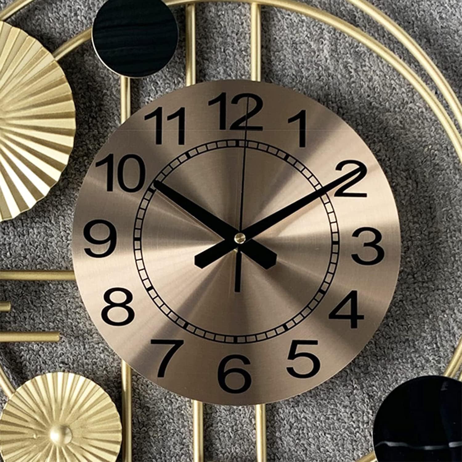 Wall Clocks for Living Room Decor 30.7 inche Large Wall Clocks Large Decorative Silent Metal Clock Battery Operated for Bedroom Kitchen Decor