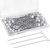 Outus 100 Pieces Corsage Boutonniere Pins Faux Pearl White Wedding Head Straight Bouquet Pins for Wedding Bridal Shower Sewing Craft Decorations Spring Holiday Party