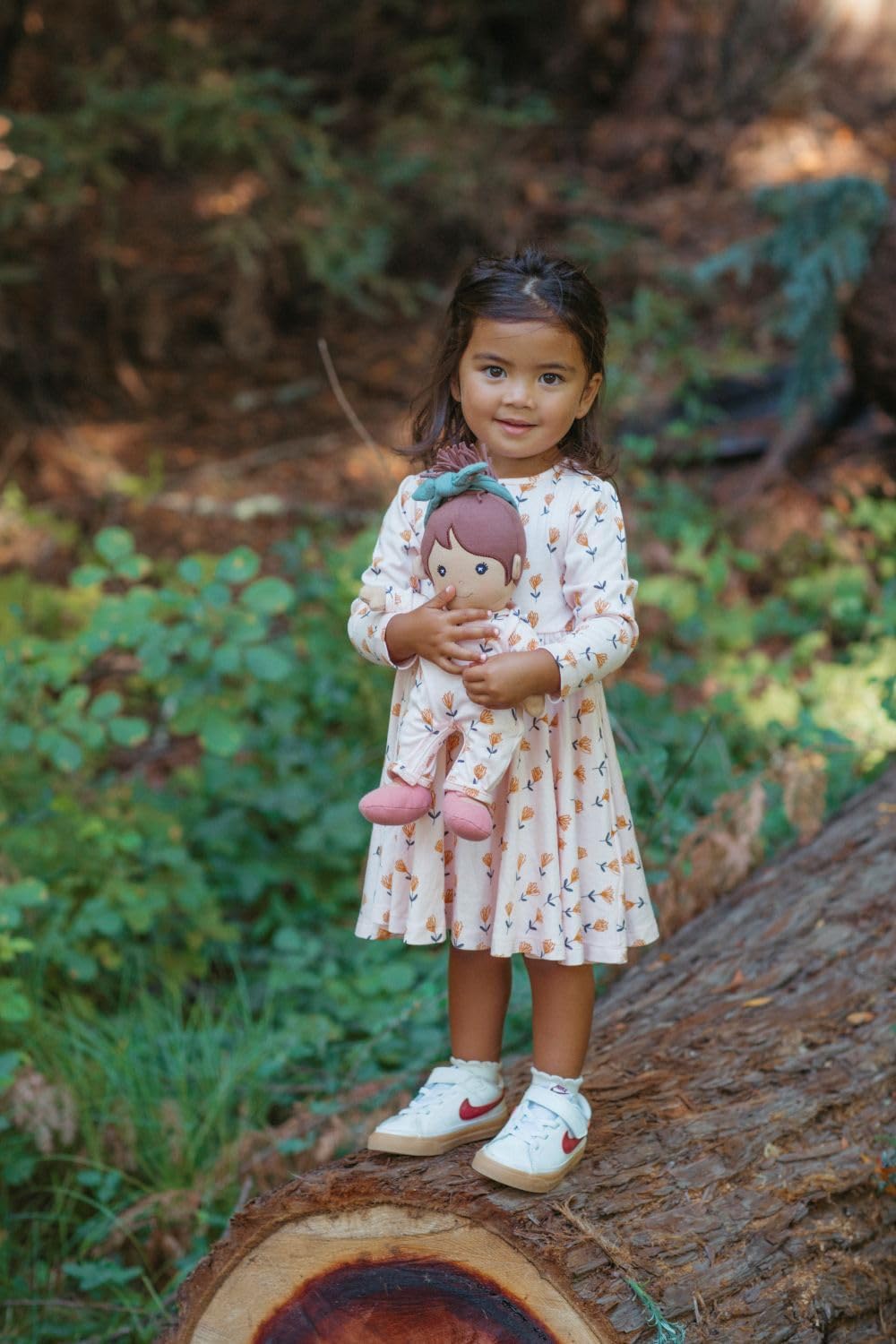 Apple Park Twirl Tee Dress for Baby & Toddler Girls | Super-Soft Bamboo Viscose + Organic Cotton Blend | Everyday Dress